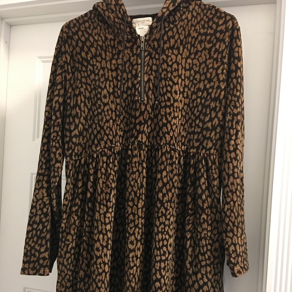 🌺 3/$30 Jones New York Sport Velvet Hoodie Dress